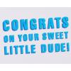 American Greetings New Baby Boy Card (Bear with Balloon)(Sweet Little Dude)