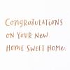 American Greetings New Home Card (Key to Happiness)(Trendy House Plants on Rug)