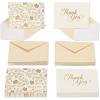 American Greetings Wedding Thank You Cards with Envelopes, Gold and Cream (50-Count)(Gold and Cream)