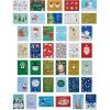 imageAmerican Greetings Mini Christmas Cards for Kids Lunch Boxes Holiday Cheer 40CountSanta and Friends