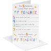 imageAmerican Greetings Thank You Card for Teacher Tireless HeroBest Teacher Ever