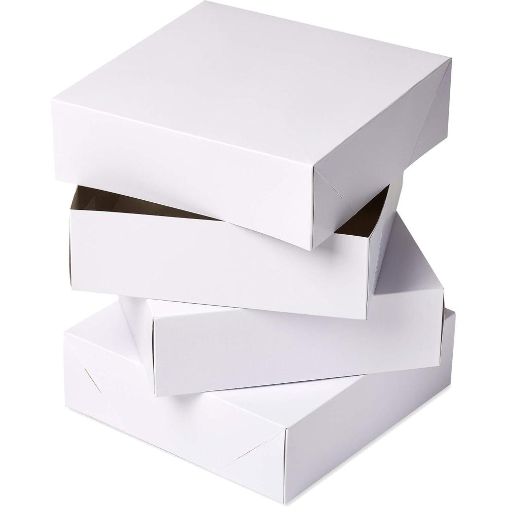 imageAmerican Greetings Large White Gift Boxes with Lids for Birthdays Graduation and All Occasions 17 in x 11 in 2CountWhite Gift Boxes with Lids
