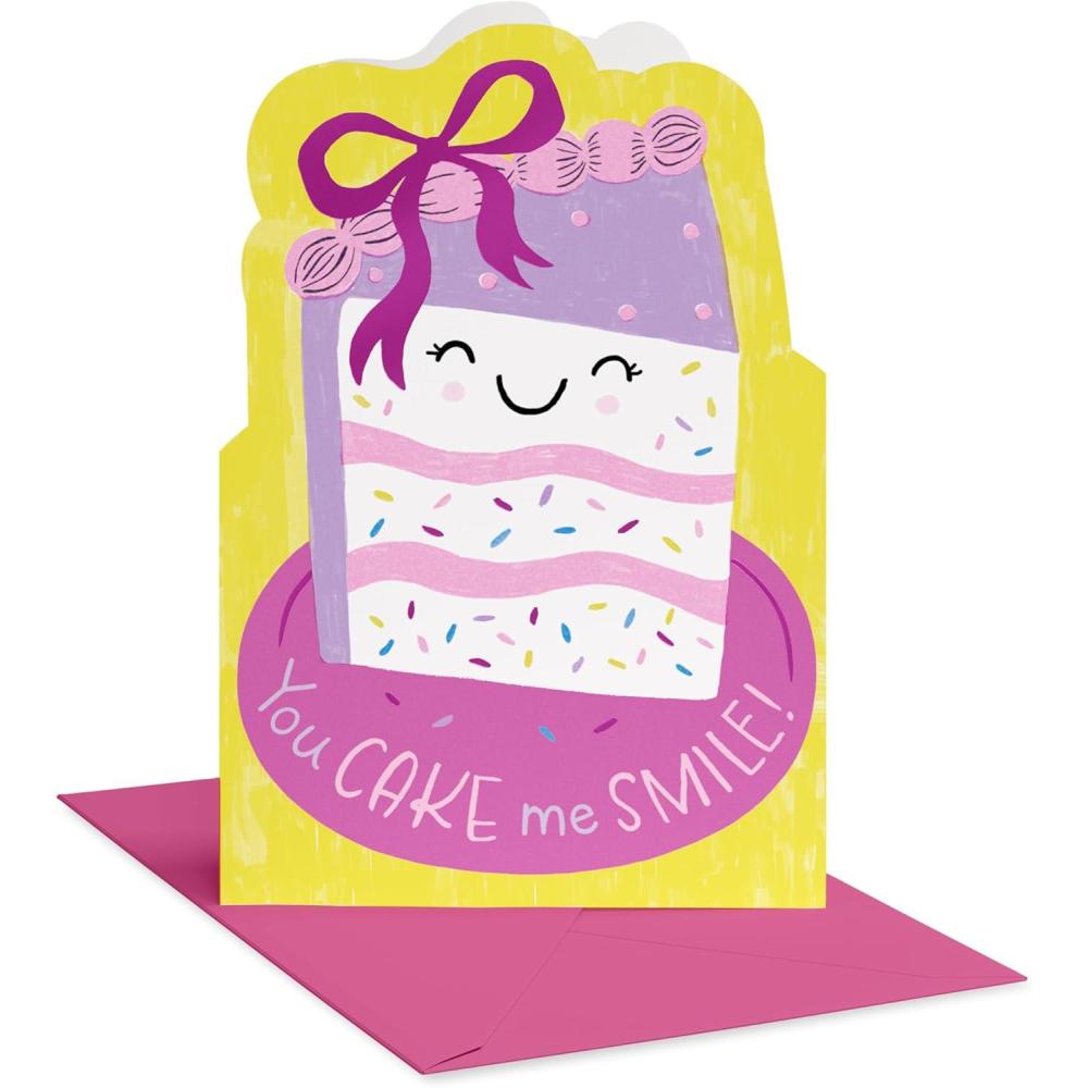 imageAmerican Greetings Pop Up Birthday Card for Kids SweeeetSmiling Cake with Bow