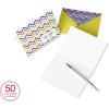 American Greetings Thank You Cards with Envelopes, Multicolored Chevron (50-Count)(Multicolored Chevron)
