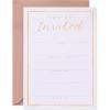 American Greetings 5×7 Invitation with Envelopes for Wedding, Birthday, Baby Shower, Floral (25-Count)(White and Gold)