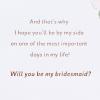 American Greetings Blank Will You Be My Bridesmaid Cards, Red Heart (8-Count)(Flower Wreath)