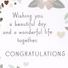 American Greetings Pop Up Wedding Card (A Wonderful Life)(Diamond Base Florals w Heart)