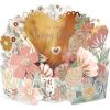 American Greetings Pop Up Wedding Card (A Wonderful Life)(Diamond Base Florals w Heart)