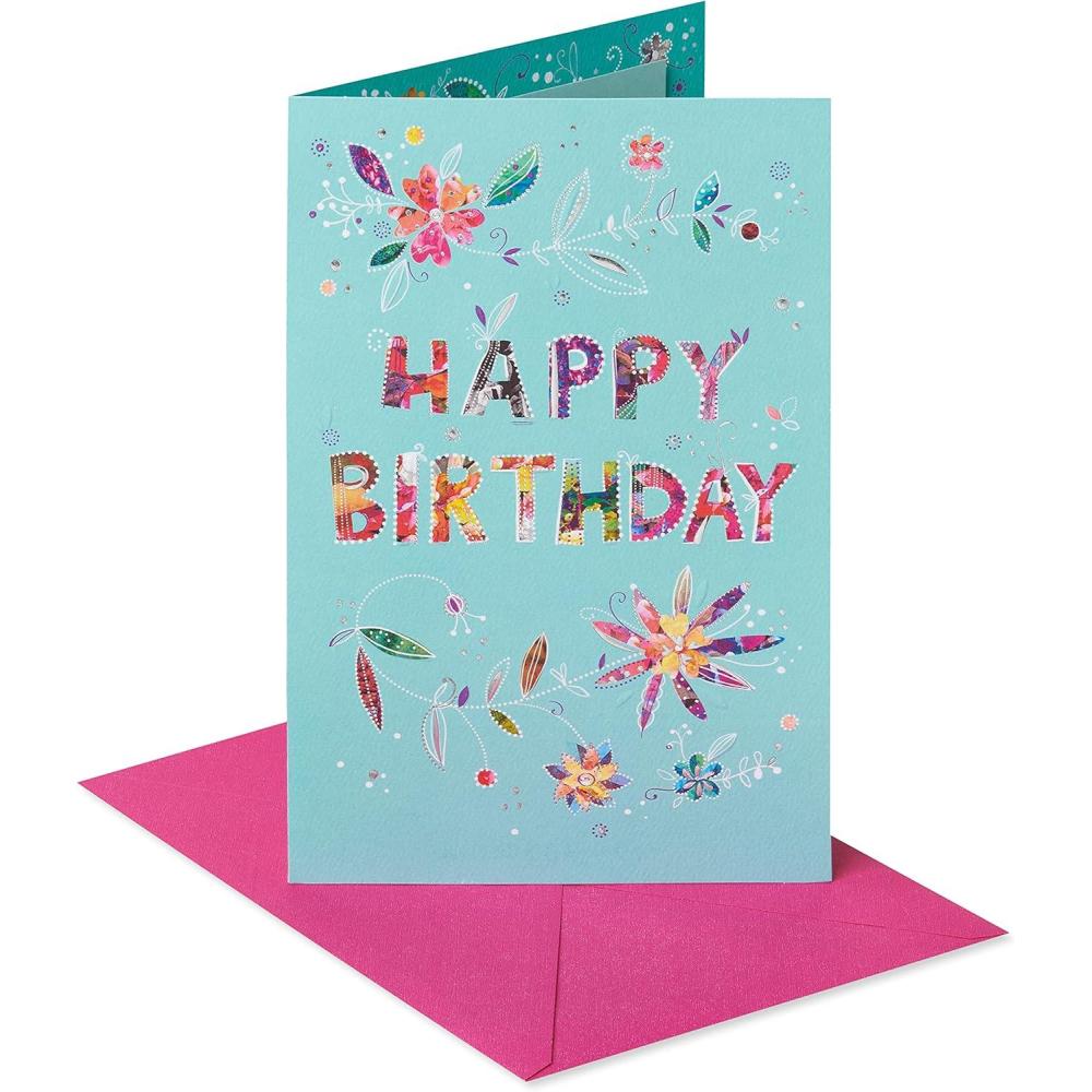 imageAmerican Greetings Birthday Card for Her Birthday That ShinesFloral Happy Birthday