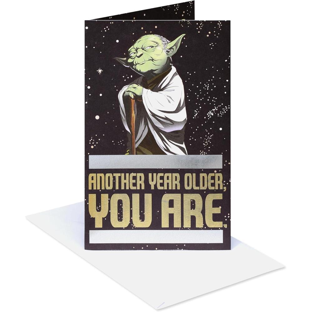 imageAmerican Greetings Displayable Pop Up Star Wars Birthday Card Grogu Amazing BirthdayYoda
