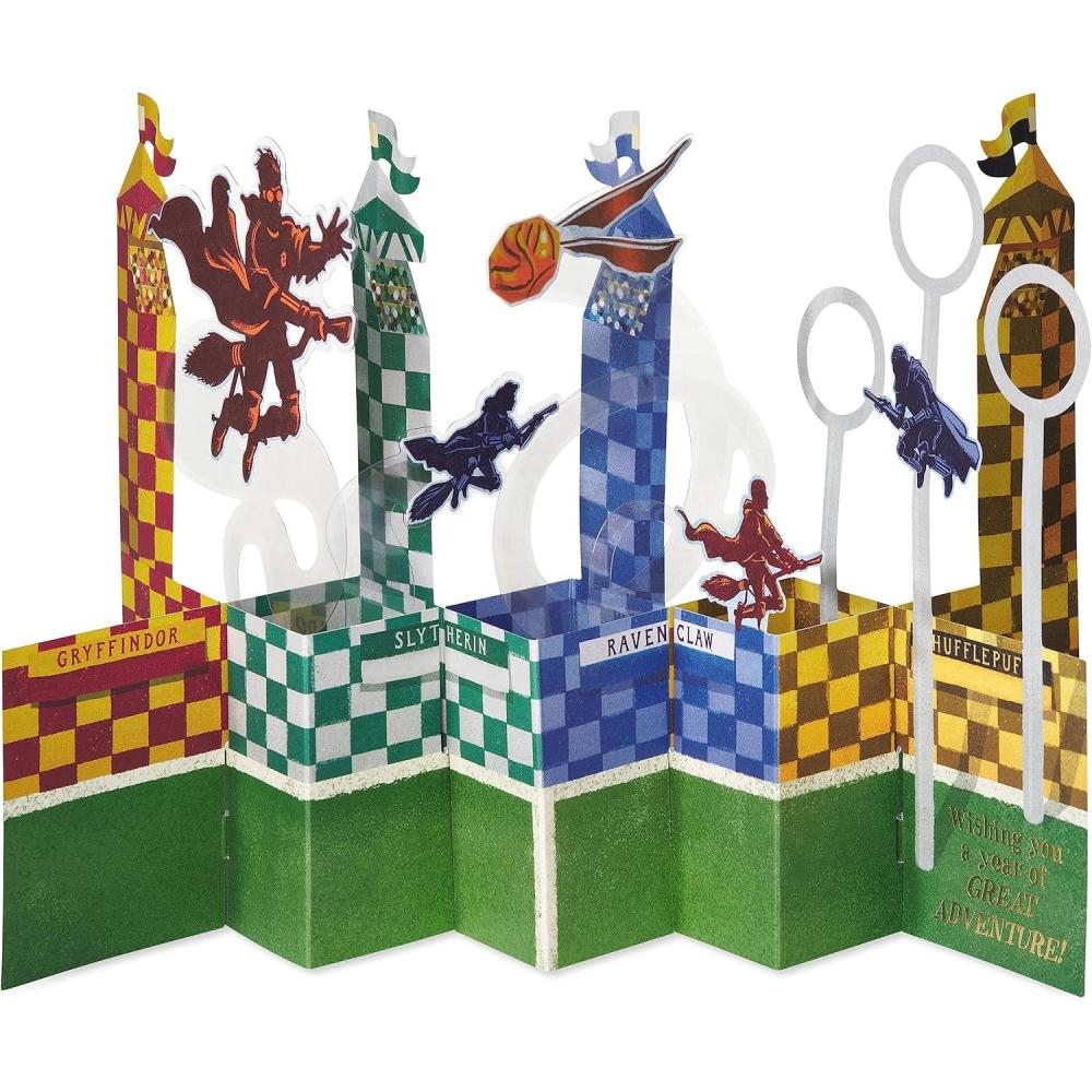 imageAmerican Greetings Pop Up Harry Potter Birthday Card QuidditchAccordion Quidditch