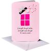 American Greetings Belated Birthday Card (I Know It’s Late)(Pink Present With Confetti)