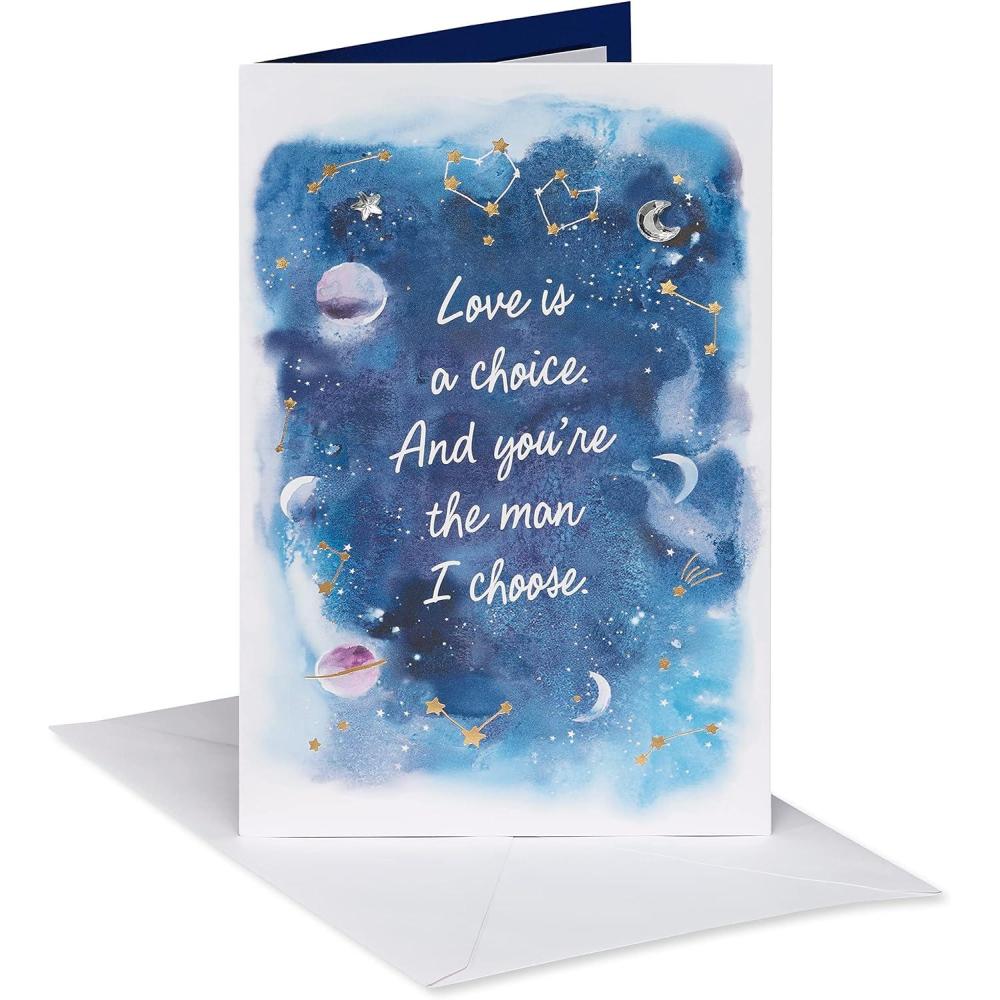 imageAmerican Greetings Anniversary Card for Him Over and OverCelestial Boyfriend