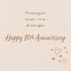 American Greetings 10 Year Anniversary Card (By Your Side)(Large 10 w Hearts)