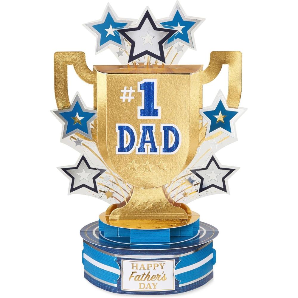 imageAmerican Greetings Fathers Day Card for Dad AllTime HeroPlatform Base Trophy
