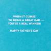 American Greetings Fathers Day Card for Dad (Little Thoughts)(You’re A Real Winner)