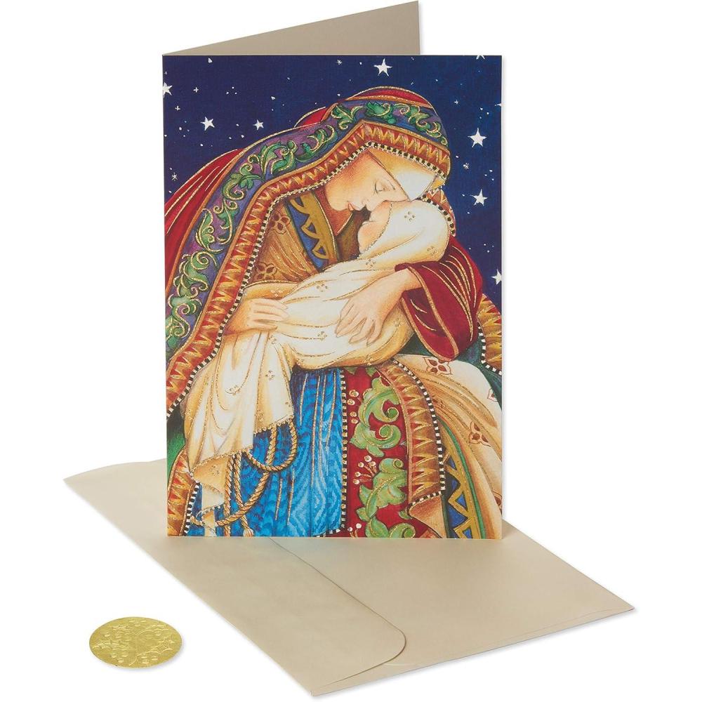 imageAmerican Greetings Premium Religious Christmas Cards Boxed with Envelopes Miracle of Christmas Madonna and Child 14CountPREMIUM MADONNA AND CHILD