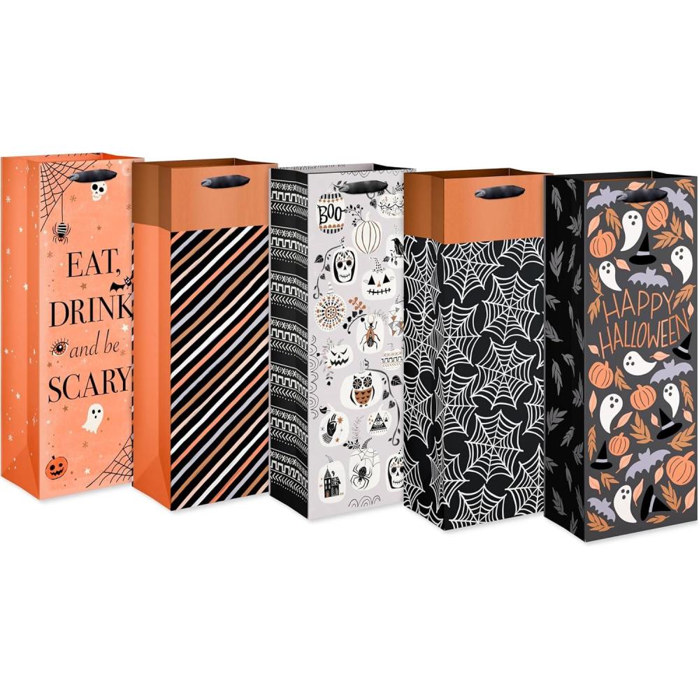 imageAmerican Greetings 10quot Small Halloween Goodie Bags Pumpkins and Halloween Text 16CountBEV HLWN BAGBNDLE 5CT