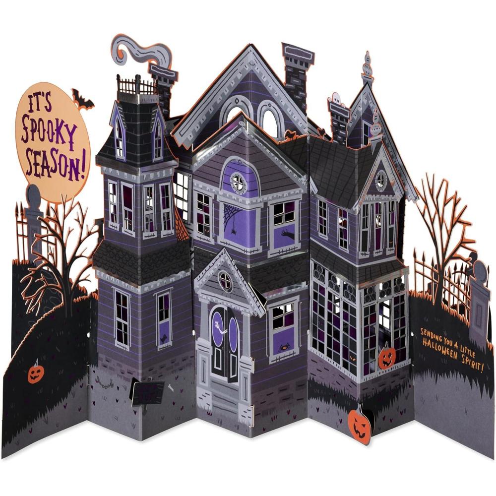 imageAmerican Greetings Pop Up Halloween Card for Kids or Adults Displayable 3D Haunted House Halloween Pop Up Card for Boo Baskets Spooky SeasonHalloween Spirit