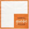 American Greetings 50-Count 6.5 in. x 6.5 in. Lunch Napkins, Thankful Thanksgiving Party Supplies(Thankful Basics Lnap 50CT)