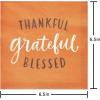 American Greetings 50-Count 6.5 in. x 6.5 in. Lunch Napkins, Thankful Thanksgiving Party Supplies(Thankful Basics Lnap 50CT)