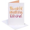 American Greetings Thanksgiving Cards, Thanks To You (6-Count)(Thankful Grateful Blessed)