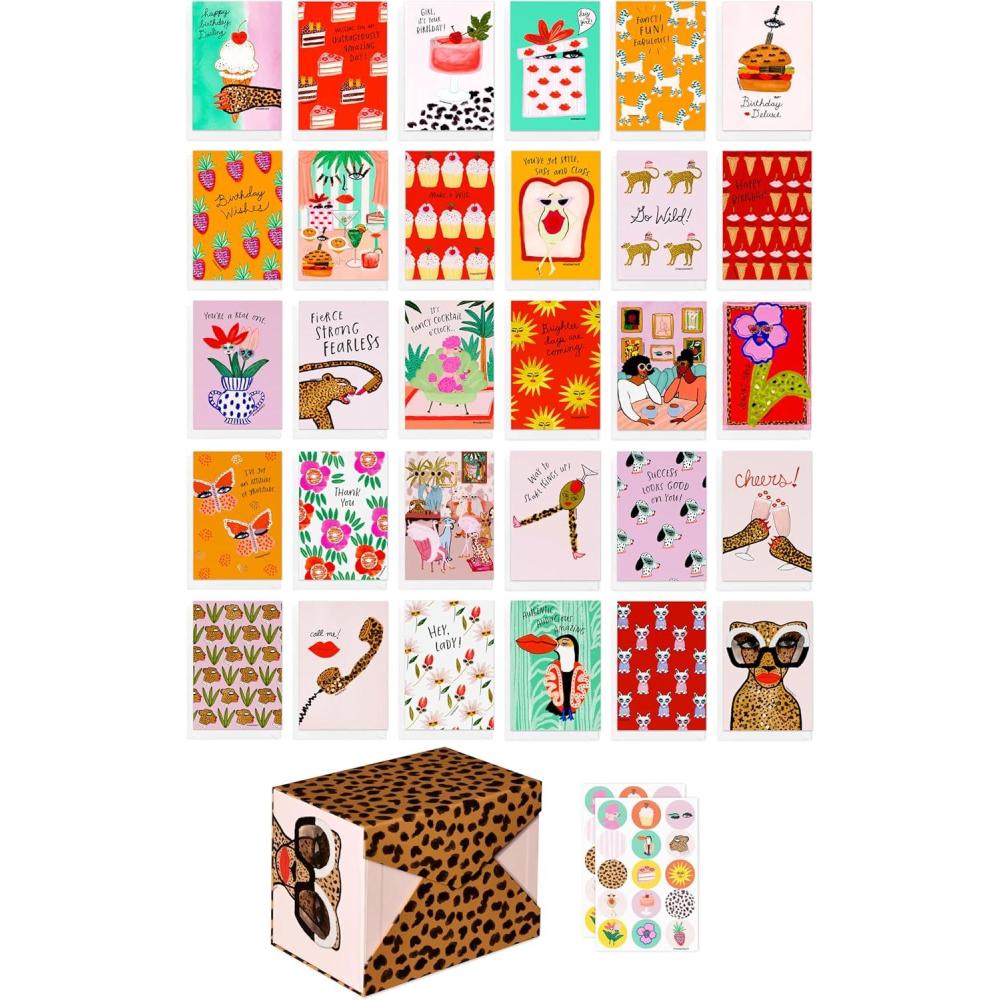 imageAmerican Greetings 30Count All Occasions Card Bundle with Keepsake Box and Envelopes Designed by Stop The ClockBFFNT BWTS AO DLX 30 CARD BNDL