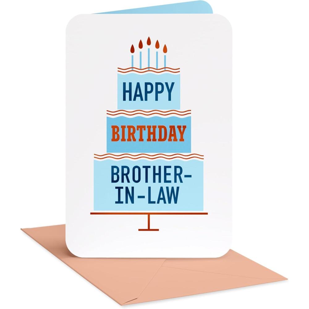 imageAmerican Greetings Birthday Card for Brother In Law Awesome DayBig Blue Birthday Cake