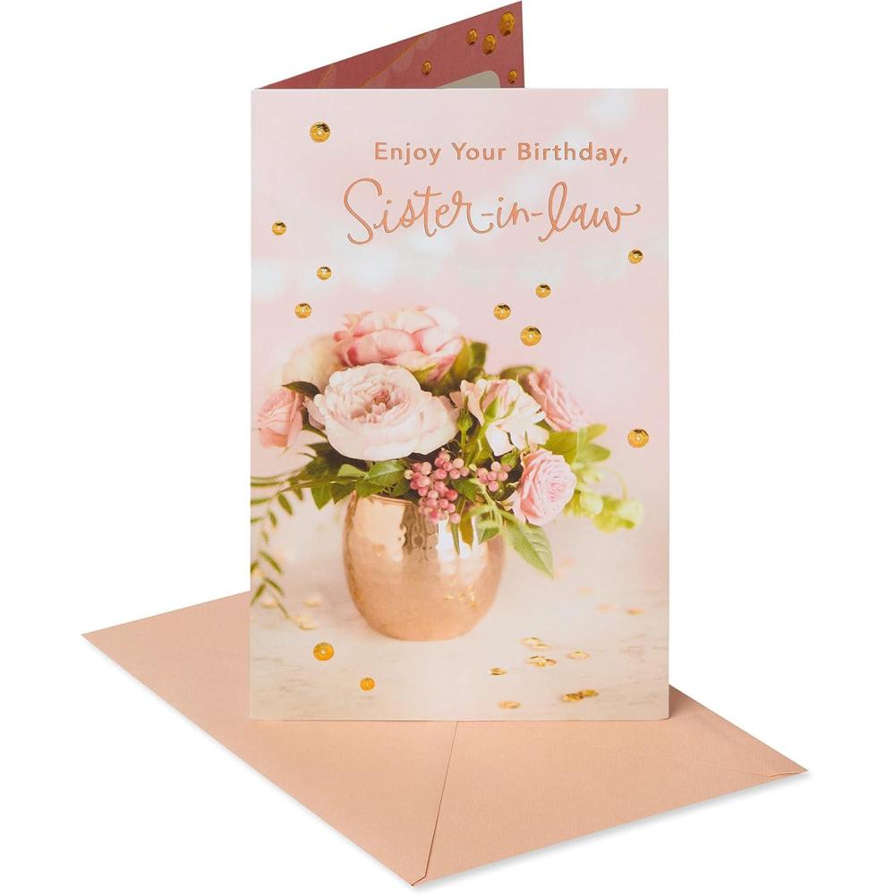 imageAmerican Greetings Birthday Card for Sister In Law Amazing MomentsFlower Arrangement