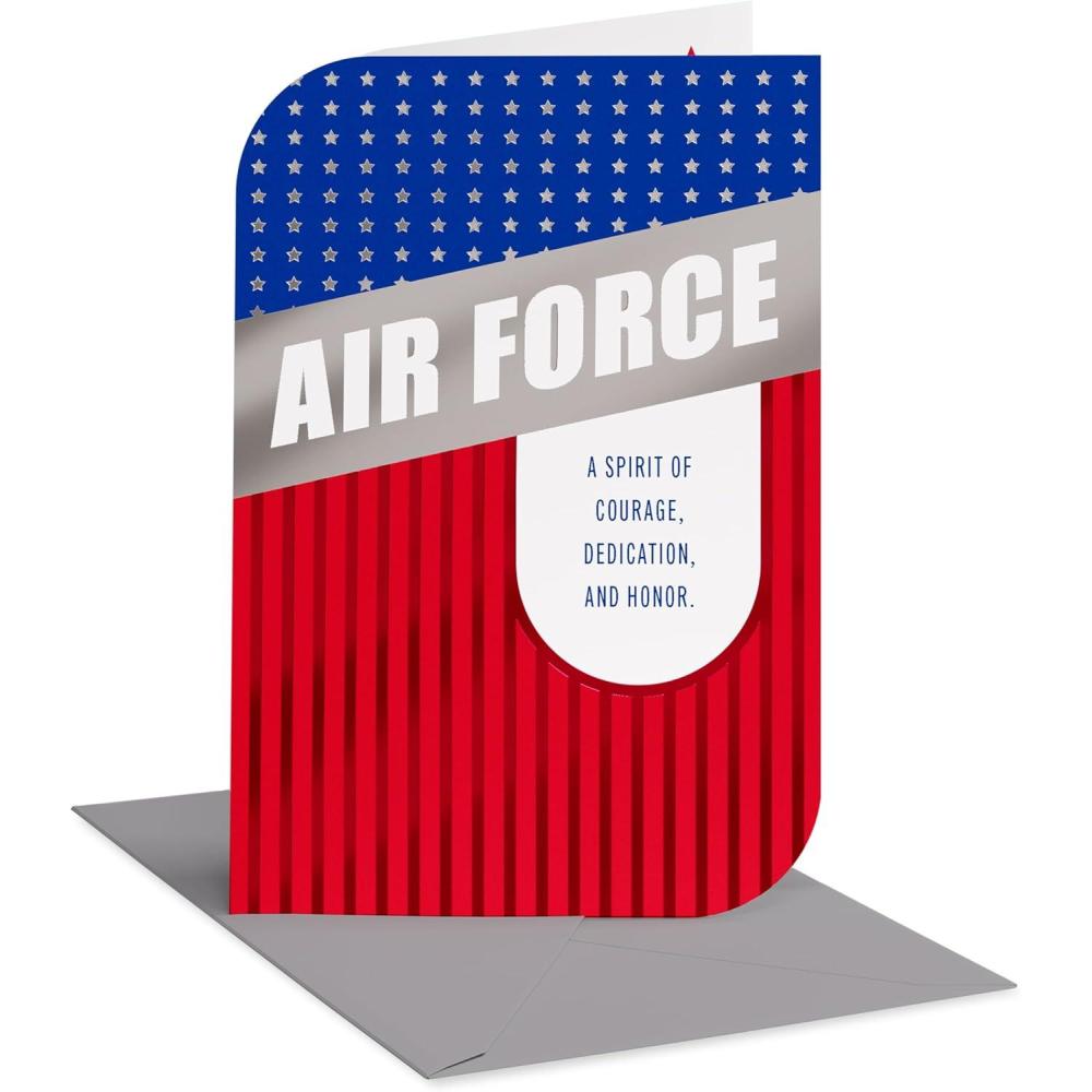 imageAmerican Greetings Patriotic Thank You Card for Air Force Military Service Member Our CountryAir Force Stars and Stripes