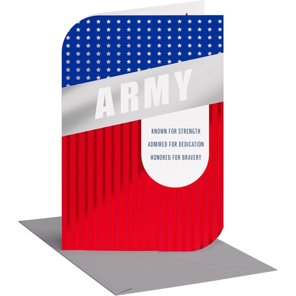 imageAmerican Greetings Patriotic Thank You Card for Air Force Military Service Member Our CountryArmy Stars and Stripes