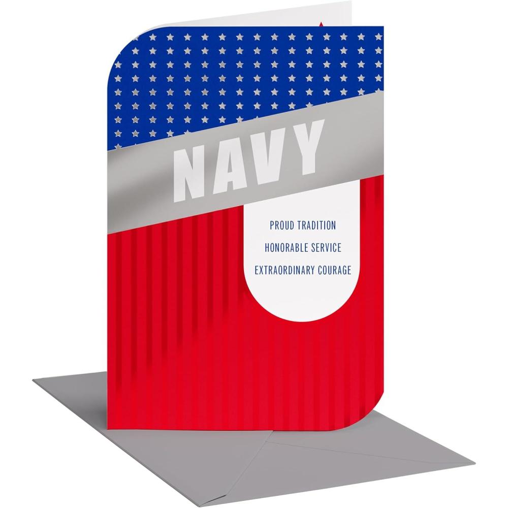 imageAmerican Greetings Patriotic Thank You Card for Air Force Military Service Member Our CountryNavy Stars and Stripes