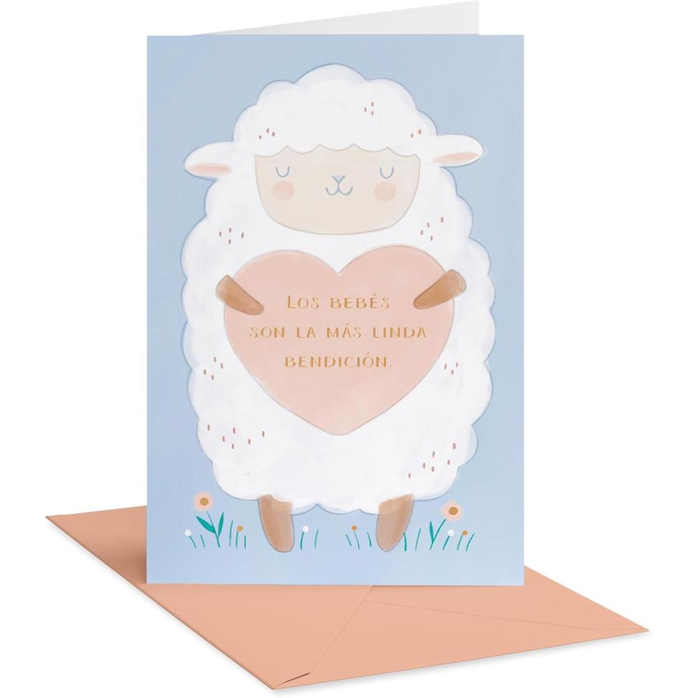 imageAmerican Greetings Spanish Baby Shower Card Desendote Todo El AmorLamb