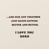 American Greetings 5th Anniversary Card (Wrapped In Your Love)(Landscape)