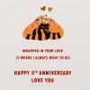 American Greetings 5th Anniversary Card (Wrapped In Your Love)(Red Pandas)