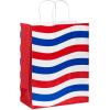 American Greetings 9″ Medium Patriotic Gift Bags, Red, White and Blue (12-Count)(Red  White and Blue Medium Patriotic Gift Bags)