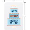 American Greetings Birthday Card for Brother In Law (Awesome Day)(Big Blue Birthday Cake)