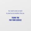 American Greetings Patriotic Thank You Card for Air Force Military Service Member (Our Country)(Air Force Stars and Stripes)