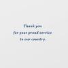 American Greetings Patriotic Thank You Card for Military Service Member (Our Country)(Stars w Ltg)