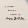 American Greetings Romantic Birthday Card (Favorite Things)(Boyfriend Cake)