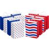 American Greetings 9″ Medium Patriotic Gift Bags, Red, White and Blue (12-Count)(Red  White and Blue Medium Patriotic Gift Bags)