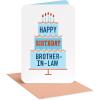 American Greetings Birthday Card for Brother In Law (Awesome Day)(Big Blue Birthday Cake)