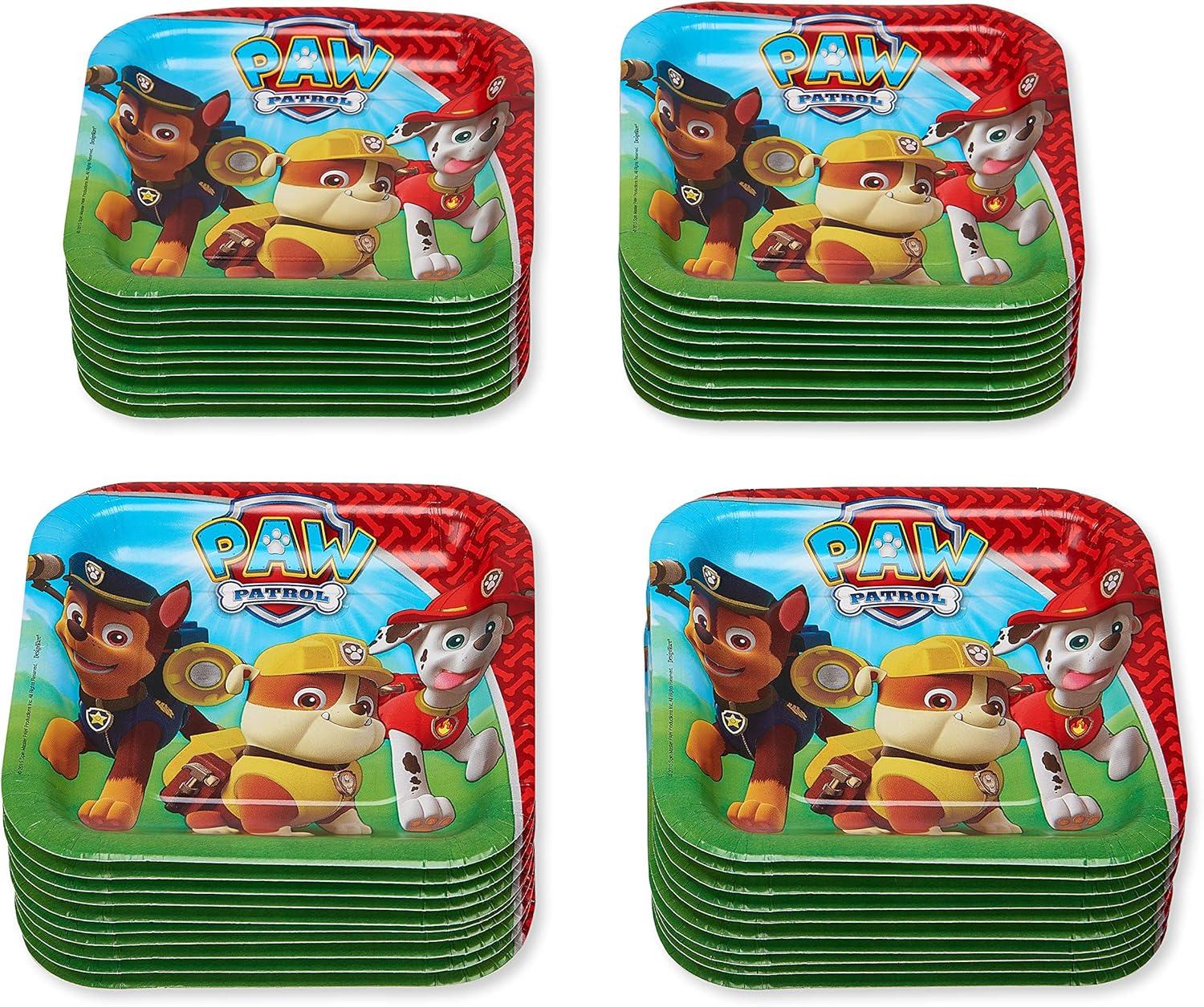 imageAmerican Greetings Paw Patrol Party Supplies Paper Dinner Plates 40CountMulticoloredAssorted
