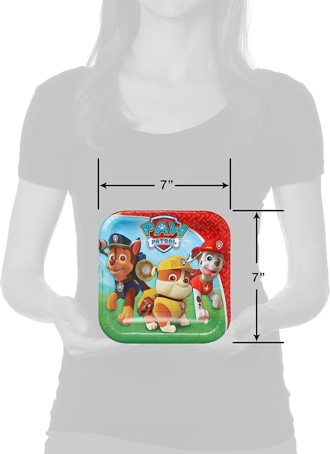 imageAmerican Greetings Paw Patrol Party Supplies Paper Dinner Plates 40CountMulticoloredAssorted