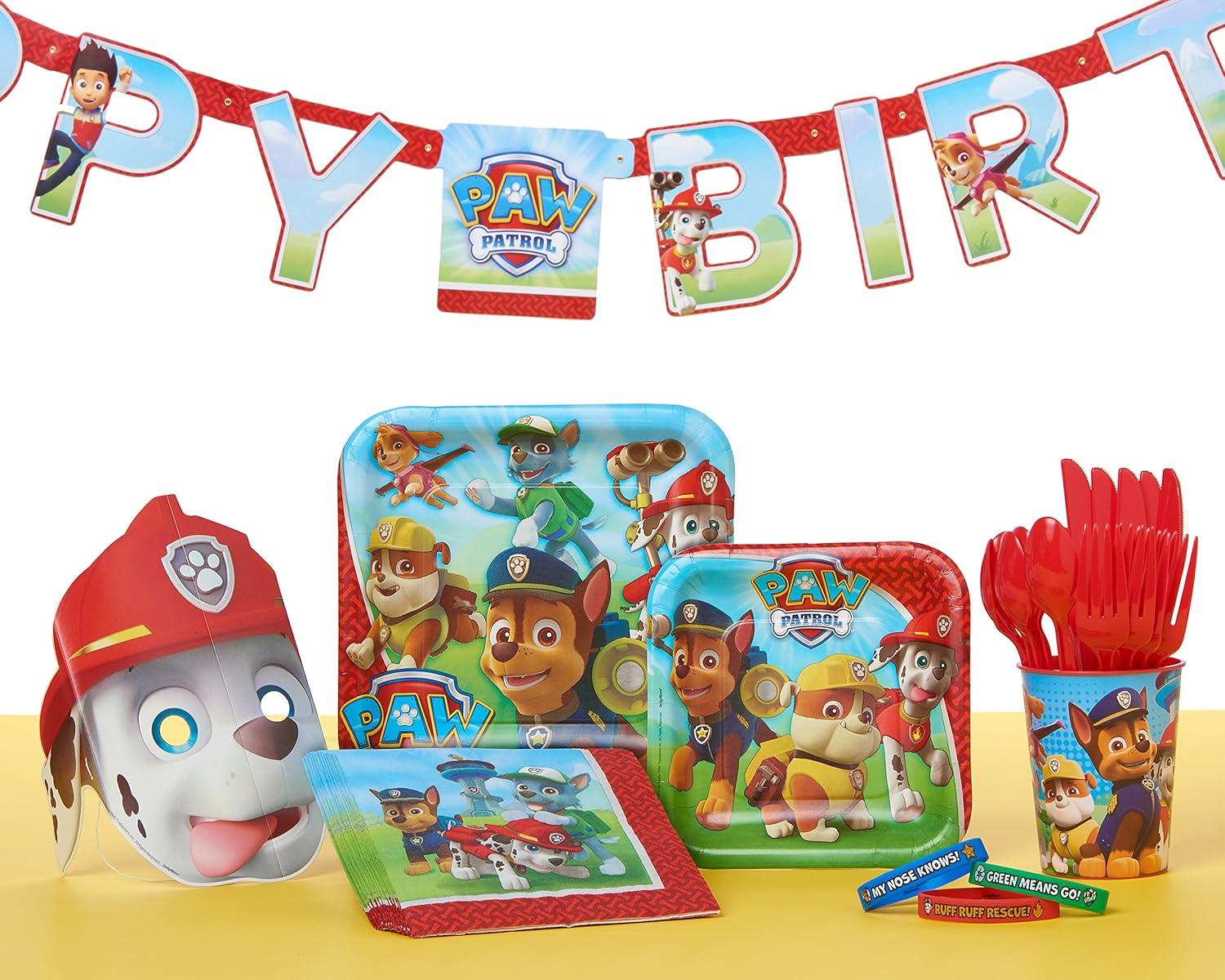 imageAmerican Greetings Paw Patrol Party Supplies Paper Dinner Plates 40CountMulticoloredAssorted
