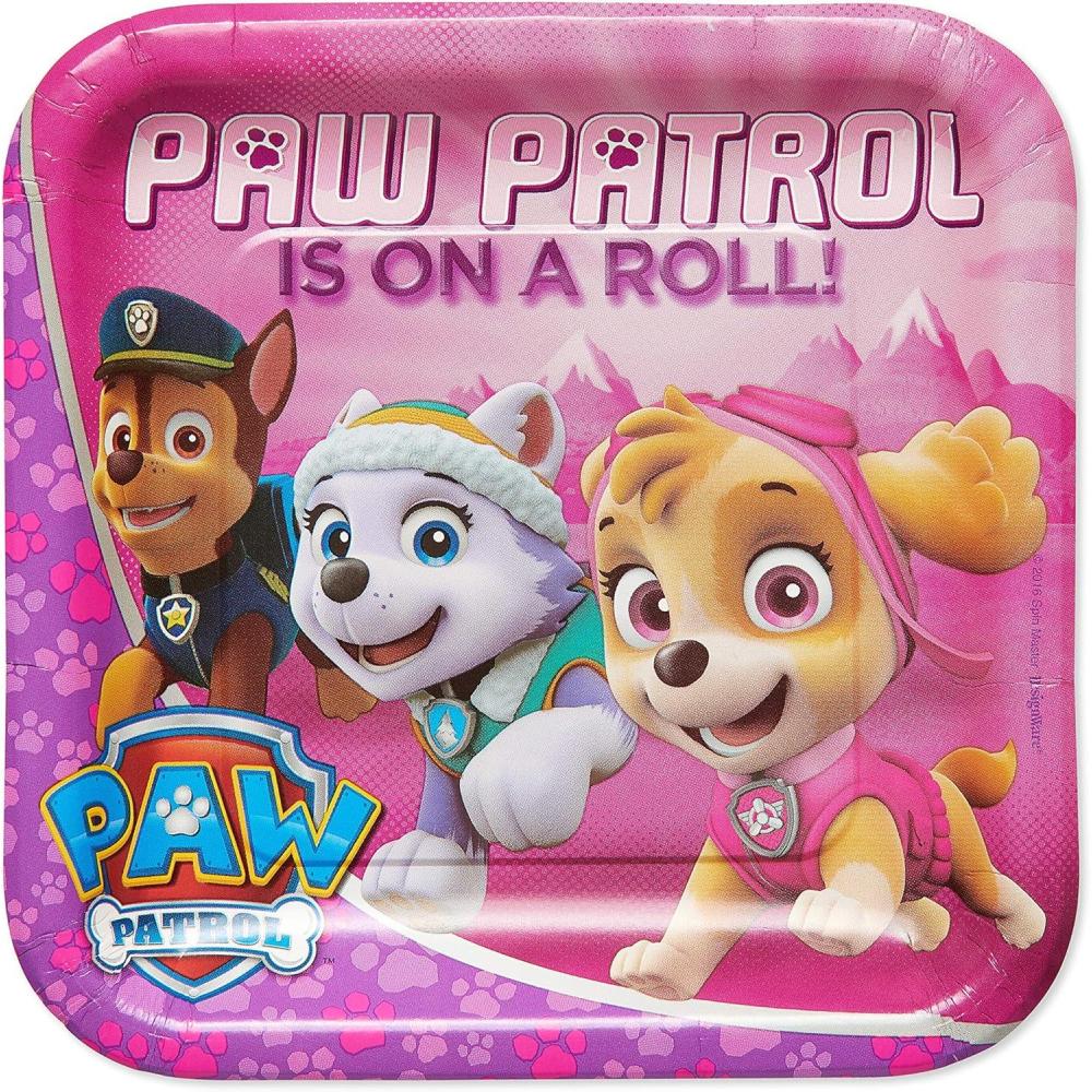 imageAmerican Greetings Paw Patrol Party Supplies Paper Dinner Plates 40CountPink Paper Dinner Plates