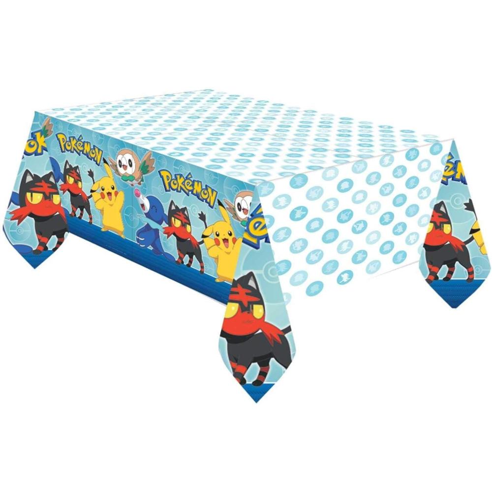 imageAmerican Greetings Pokemon Party Supplies Plastic Table Cover 1Count 54quot x 96quotPlastic Table Cover