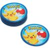 Vibrant Multicolor Pokemon Round Plates – 7″ (Pack of 8) – Fun, Durable Design – Perfect for Kids’ Parties and Celebrations(8-Count)