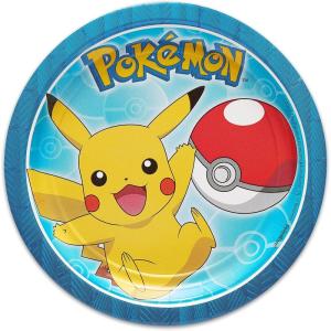 American Greetings Pokemon Party Supplies, Paper Dessert Plates (40-Count)(Pokemon Paper Dessert Plates – 40 Count)