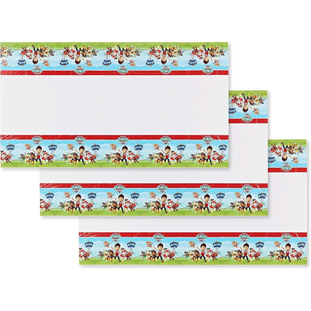 imagePaw Patrol Adventures Disposable Plastic Table Cover  54quot x 96quot 1 Piece  Perfect for Birthday Parties and Themed EventsPlastic Table Covers